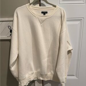 J. Crew Women’s Off-White Crewneck Sweatshirt in XL